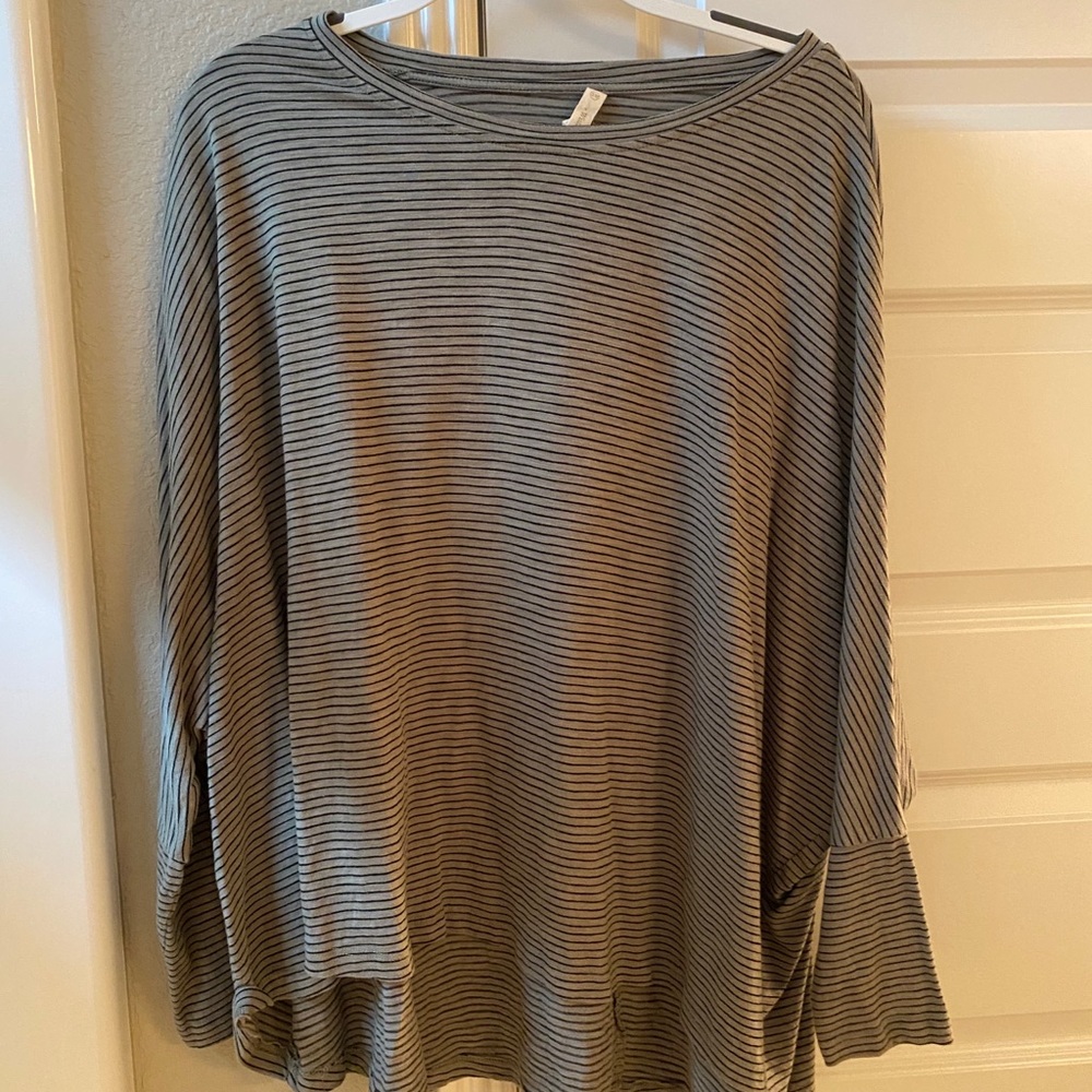 Olive and black striped long sleeve